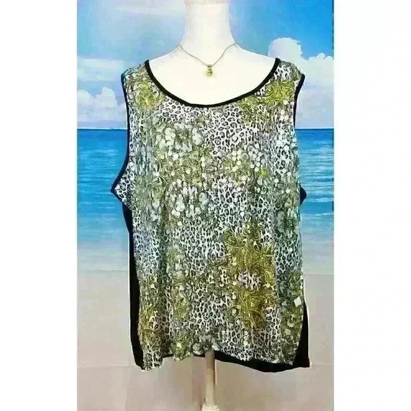 CATO Woman SEQUIN TUNIC Top MULTI-COLOR Lightweight Shirt STRETCH size 4x 26/28 - Picture 4 of 7